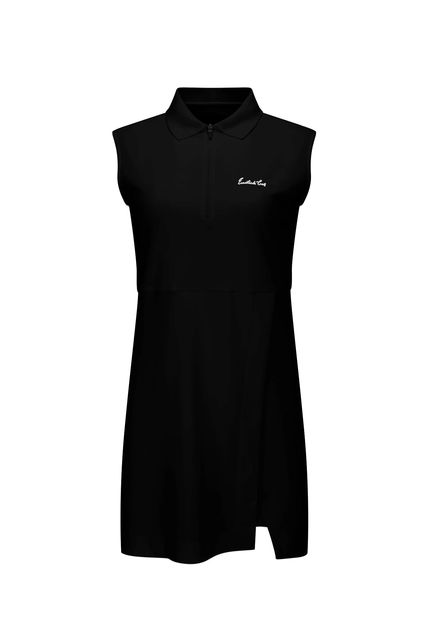 Black Eastside Golf Womens Sleeveless Polo Slit Dress