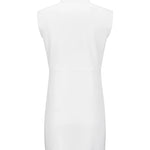 Bright White Eastside Golf Womens Sleeveless Polo Skit Dress