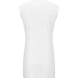 Bright White Eastside Golf Womens Sleeveless Polo Skit Dress