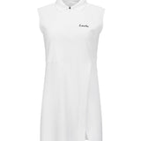 Bright White Eastside Golf Womens Sleeveless Polo Skit Dress