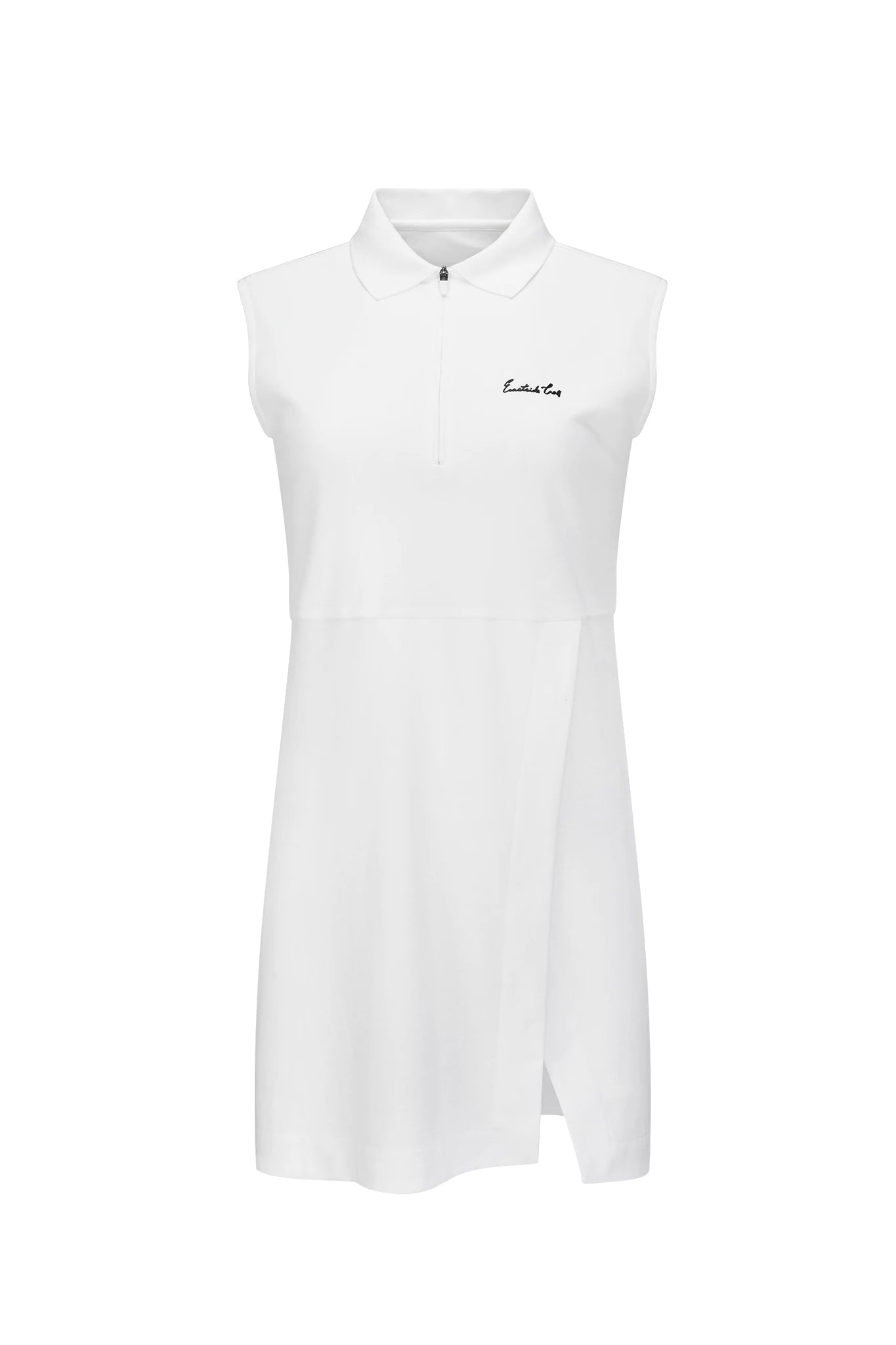 Bright White Eastside Golf Womens Sleeveless Polo Skit Dress