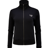 Black Eastside Golf Womens Tech Fleece Knit Collar Jacket