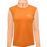 Orange Peel/Cantalope Eastside Golf Womens Tech Fleece Quarter Zip