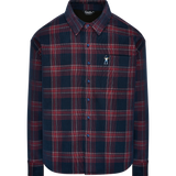 Midnight Navy/Cranberry Corduroy Shirt
