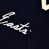 Midnight Navy Johnny Collar Sweater