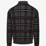 Wild Grape/Smoke Grey Polo Sweater