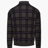Wild Grape/Smoke Grey Polo Sweater