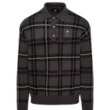 Wild Grape/Smoke Grey Polo Sweater