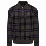 Wild Grape/Smoke Grey Polo Sweater