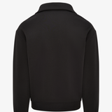 Smoke Grey Retro Quarter Zip Sweatshirt