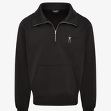 Smoke Grey Retro Quarter Zip Sweatshirt