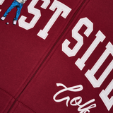 Wine Eastside A Full Zip Hoodie