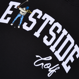 Black Eastside A Brushed Back Pique Hoodie