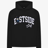 Black Eastside A Brushed Back Pique Hoodie
