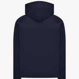 Midnight Navy Eastside A Brushed Back Pique Hoodie