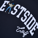 Midnight Navy Eastside A Brushed Back Pique Hoodie