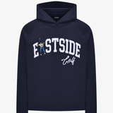Midnight Navy Eastside A Brushed Back Pique Hoodie