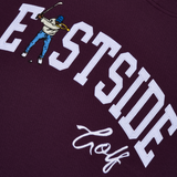 Blackberry Wine Eastside A Brushed Back Pique Hoodie
