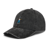 Black Swingman Dad Cap - Stone Wash