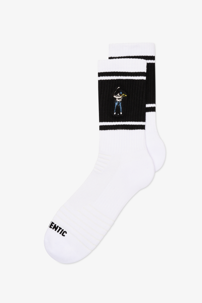 Retro Striped Calf Sock