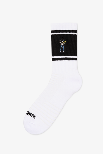 Retro Striped Calf Sock