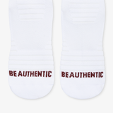White/Cranberry Retro Striped Calf Sock
