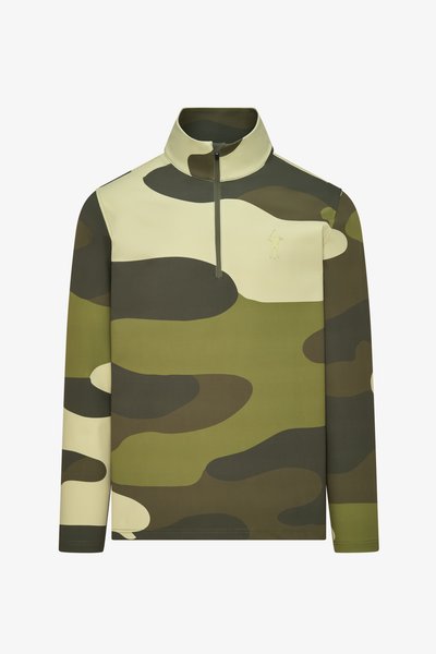 Surplus Green Signature 1/4 Zip - Camo Print