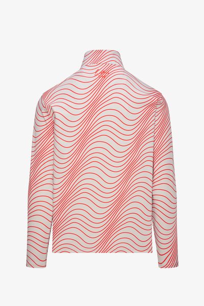 Pumice/Lava Signature 1/4 Zip - Wave Stripe