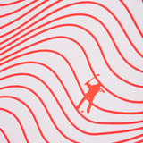 Pumice/Lava Signature 1/4 Zip - Wave Stripe