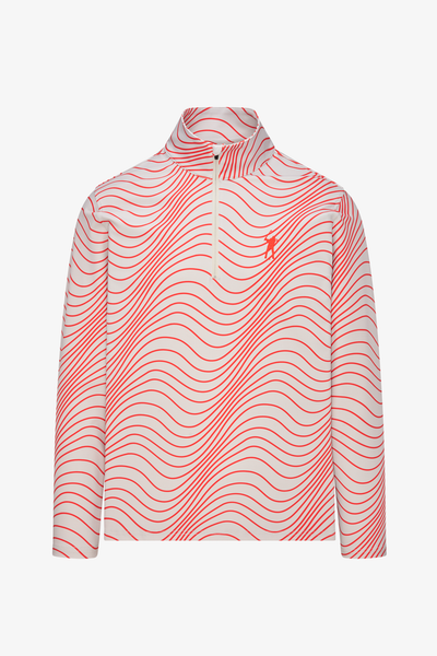 Pumice/Lava Signature 1/4 Zip - Wave Stripe