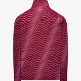 Cranberry Signature 1/4 Zip - Wave Print