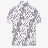 Light Grey/Black Signature Polo - Wave Stripe