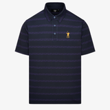 Black/Wild Grape Signature Polo - ESG Script Stripe