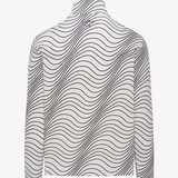 Light Grey/Black Signature 1/4 Zip - Wave Print