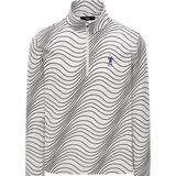 Light Grey/Black Signature 1/4 Zip - Wave Print