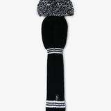 Black/White Pom Pom Knit Headcover