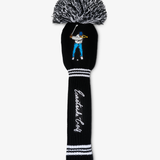 Black/White Pom Pom Knit Headcover