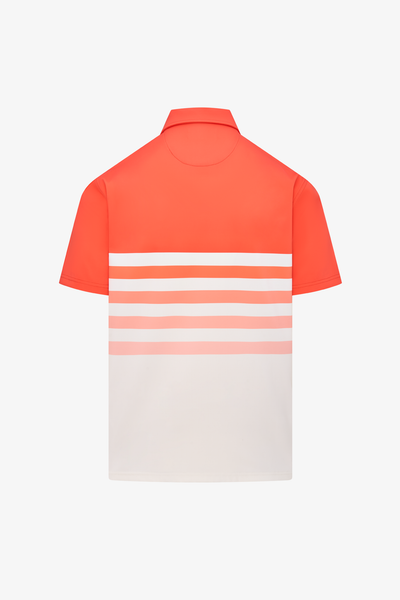 Snap Placket Polo - Ombre Stripe Print