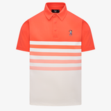 Snap Placket Polo - Ombre Stripe Print