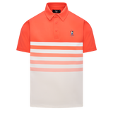 Snap Placket Polo - Ombre Stripe Print