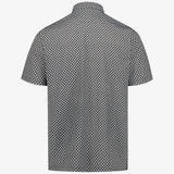 Black/White Snap Placket Polo - GEO ESG Print