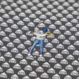 Black/White Snap Placket Polo - GEO ESG Print