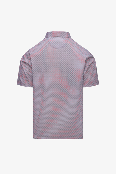 Snap Placket Polo v2 - Triangle Dot Print