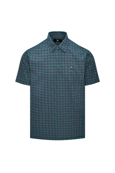 Snap Placket Polo v2 - Argyle Print