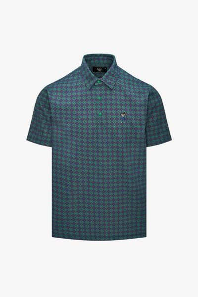 Snap Placket Polo v2 - Argyle Print