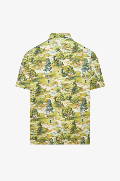 Course Camo Print Snap Placket Polo