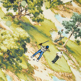 Course Camo Print Snap Placket Polo