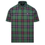 Prime Green/Midnight Navy Snap Placket Polo - Plaid V2