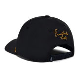 Black Vintage 5 Panel Rope Hat