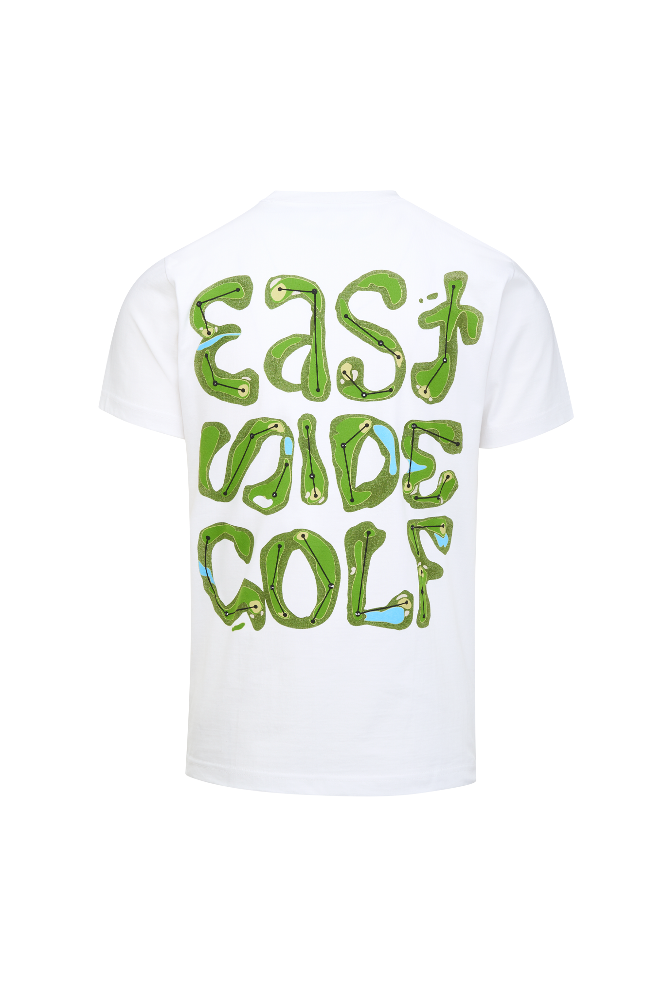 White Multi-Color Eastside Golf Mens On Course Print Tee Shirt